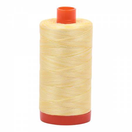 Aurifil Mako Cotton Embroidery Thread 50wt 1422yds - A1150-3910 Variegated Lemon Ice - Notions