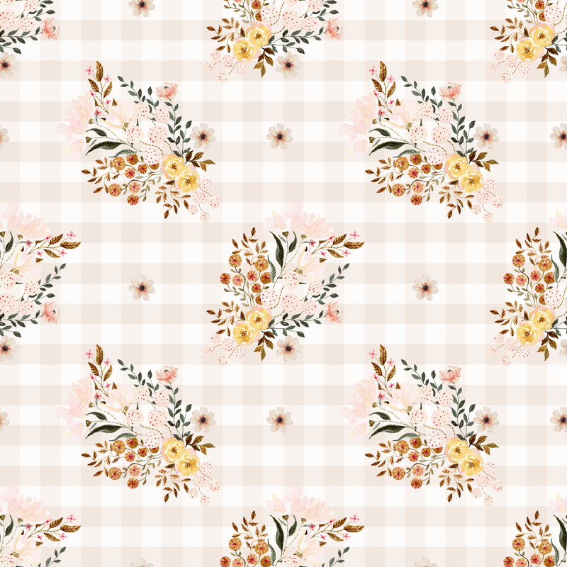 BF Lightweight Liverpool Ginham Floral - FT202508305 Multi - Dress & Apparel Fabric