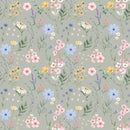 BF Polyester Wildflower - BF1007 Sage - Dress & Apparel Fabric