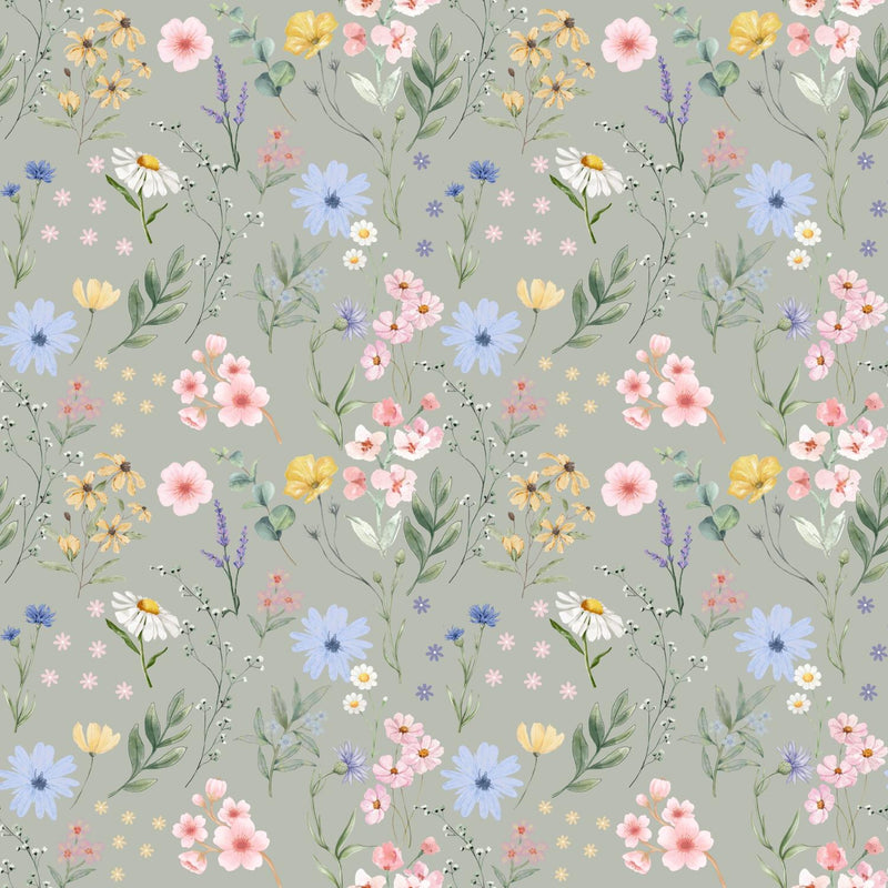 BF Polyester Wildflower - BF1007 Sage - Dress & Apparel Fabric