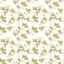 BF Single Brushed Poly Strawberries - FT202508518 Cream - Dress & Apparel Fabric