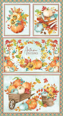 BLK Autumn Blessings Panel - 3325P-11 Light Blue - Cotton Fabric