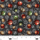 BLK Be Merry and Shine Bright - 4123-95 Charcoal - Cotton Fabric