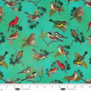 BLK Birds & Blooms Birds On Branches - 4620-67 Jade - Cotton Fabric
