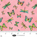 BLK Birds & Blooms Butterflies & Dragonflies - 4621-22 Pink - Cotton Fabric