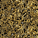 BLK Full Steam Ahead Digital - 3933-44 Brass - Cotton Fabric