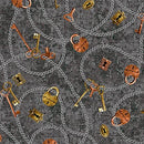 BLK Full Steam Ahead Digital - 3938-95 Gray - Cotton Fabric