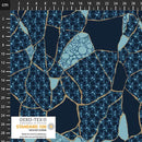 BLK Gracefully Broken Broken Design - 4504-129 Blue - Cotton Fabric
