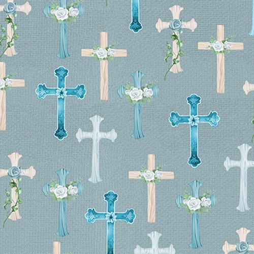 BLK Love Never Fails - 3918-70 Slate - Cotton Fabric