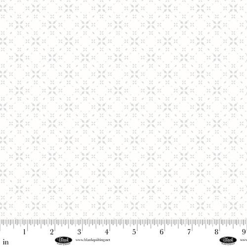 BLK Morning Mist IX - 4325-01W White On White - Cotton Fabric