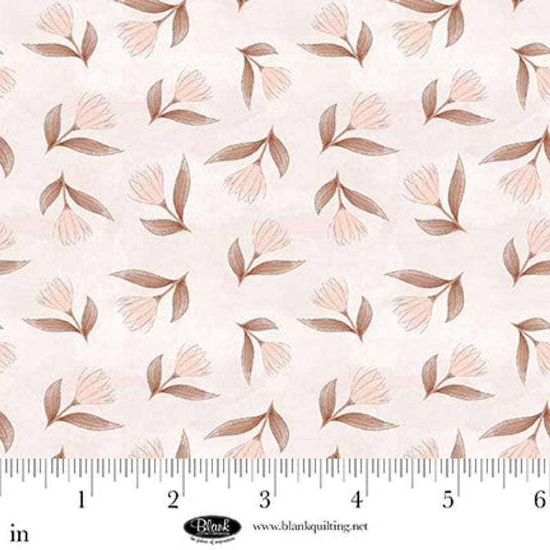 BLK Petals & Pewter - 4568-20 Blush - Cotton Fabric