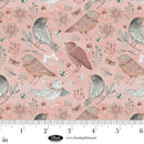 BLK Petals & Pewter - 4569-22 Dusty Rose - Cotton Fabric