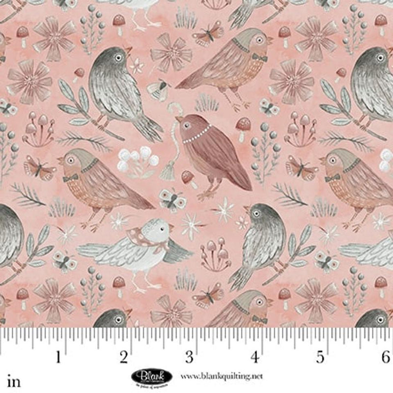 BLK Petals & Pewter - 4569-22 Dusty Rose - Cotton Fabric