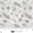 BLK Petals & Pewter - 4572-90 Mist - Cotton Fabric