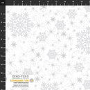 BLK Stof Snow Crystals - 4593-100 White Silver - Cotton Fabric