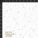BLK Stof Snow Crystals - 4593-108 White Silver - Cotton Fabric