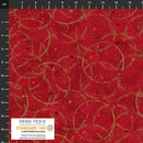 BLK Stof Snow Crystals - 4593-400 Red Gold - Cotton Fabric