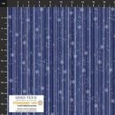 BLK Stof Snow Crystals - 4593-607 Blue Silver - Cotton Fabric