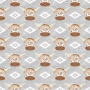 BLK Western Boho Baby - 3584-90 Grey - Cotton Fabric