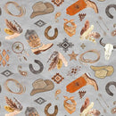 BLK Western Boho Baby - 3588-90 Grey - Cotton Fabric