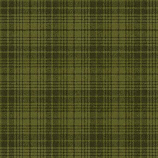 BTX A Moose in the Woods Wool Plaid - 9615-44 Green - Cotton Fabric