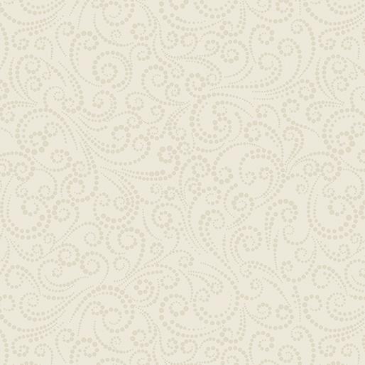 BTX A Winter's Day Dotted Scroll - 6875-71 Natural - Cotton Fabric