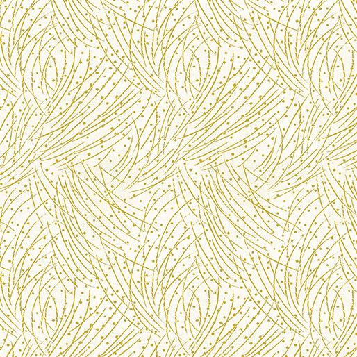 BTX A Winter's Day Golden Pine - 4745M-07 Parchment - Cotton Metallic Fabric