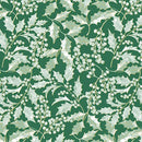 BTX A Winter's Day Winter Holly - 14939-07 Green - Cotton Metallic Fabric