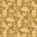 BTX All About Seasons - Winter Twirling Leaves - 16328M-34 Caramel - Cotton Metallic Fabric