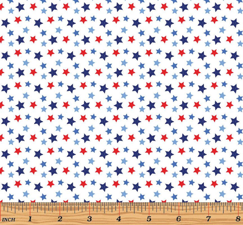 BTX All Mid-Atlantic Shop Hop 2025 Patriotic Stars - 15016-09 White - Cotton Fabric