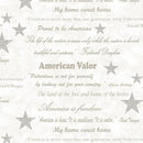 BTX American Valor 108" Words Of Valor - 16872W-07 Light Natural - Cotton Fabric