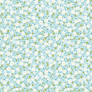 BTX Among The Wildflowers II Paperwhites - 17103-24 Aqua - Cotton Fabric