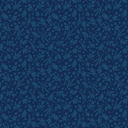 BTX Among The Wildflowers II Sketch Book - 17104-11 Indigo - Cotton Fabric