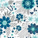BTX Among The Wildflowers II Wildflowers - 17100-11 Indigo - Cotton Fabric