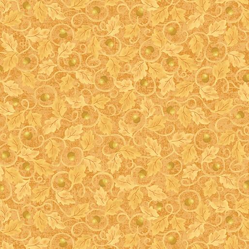 BTX Autumn Breeze Acorn Twirl - 17151-30 Gold - Cotton Fabric