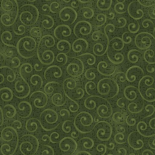BTX Autumn Breeze Swirling Winds - 17153-46 Pine - Cotton Fabric