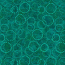 BTX Bali Effects Circle Dots - 16704-85 Teal - Cotton Batik Fabric
