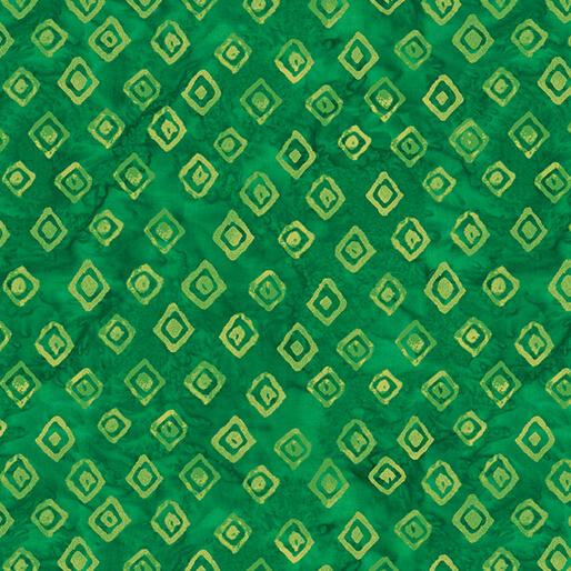 BTX Bali Effects Diamond Toss - 16702-45 Emerald - Cotton Batik Fabric