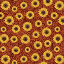 BTX Beautiful Harvest Sunflower Beauty - 16549-89 Flame - Cotton Fabric