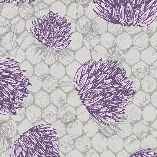 BTX Bee Haven Clover Dot - 16417-08 Grey - Cotton Fabric
