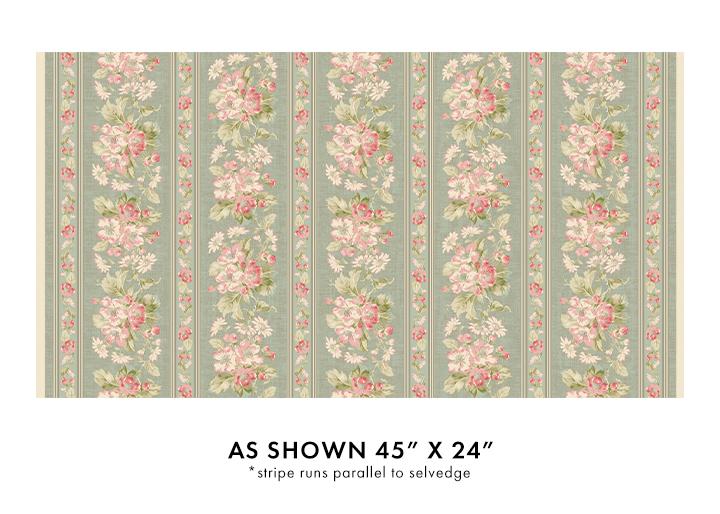BTX Beloved Apple Blossom Stripe - 16650-40 Willow - Cotton Fabric