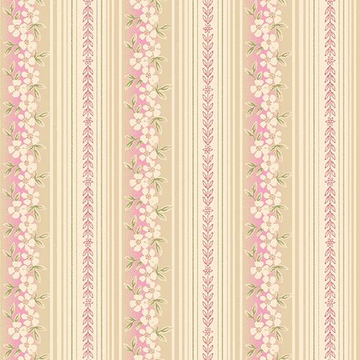 BTX Beloved Hampton Stripe - 16652-21 Rose/Natural - Cotton Fabric