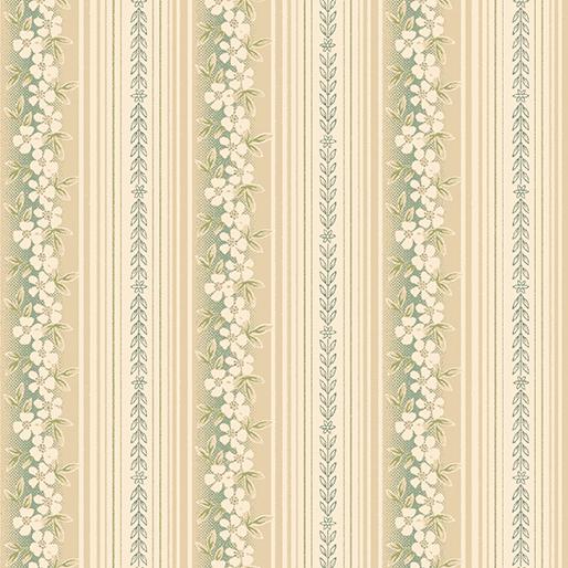 BTX Beloved Hampton Stripe - 16652-46 Willow/Natural - Cotton Fabric