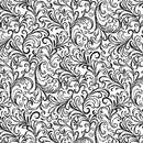 BTX Blest Nest Scroll - 16429-12 Black/White - Cotton Fabric