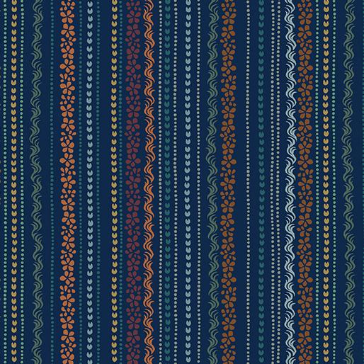 BTX Blue Mill Wood Beams - 17213-11 Navy - Cotton Fabric