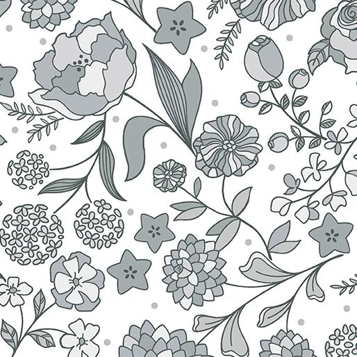 BTX Botanica - 13682-08 Gray - Cotton Fabric