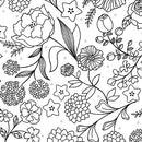 BTX Botanica - 13682-14 Black/White - Cotton Fabric
