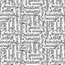 BTX Botanica - 13685-14 Black/White - Cotton Fabric