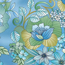BTX Butterfly Calypso Garden - 14872-55 Blue - Cotton Fabric
