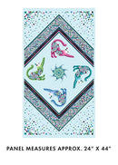 BTX Cat's Meow On Point Panel - 16945P-80 Light Teal/Multi - Cotton Fabric